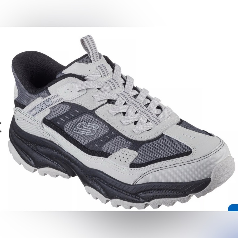 Gray and Black Athletic Sneakers